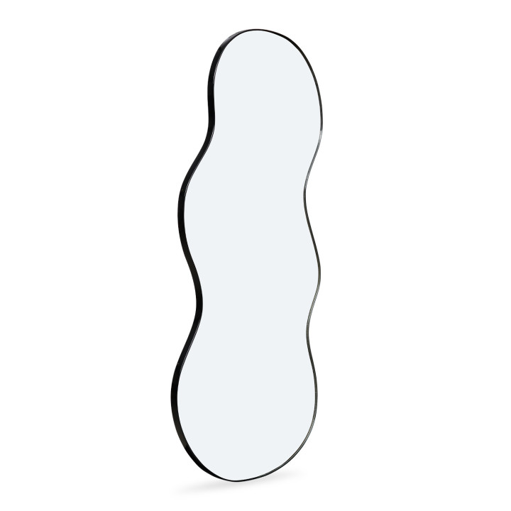 Miroir organique contour noir 100 x 50 cm