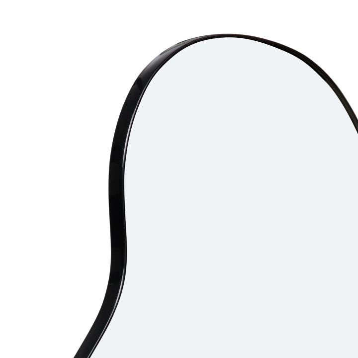 Miroir organique contour noir 100 x 50 cm
