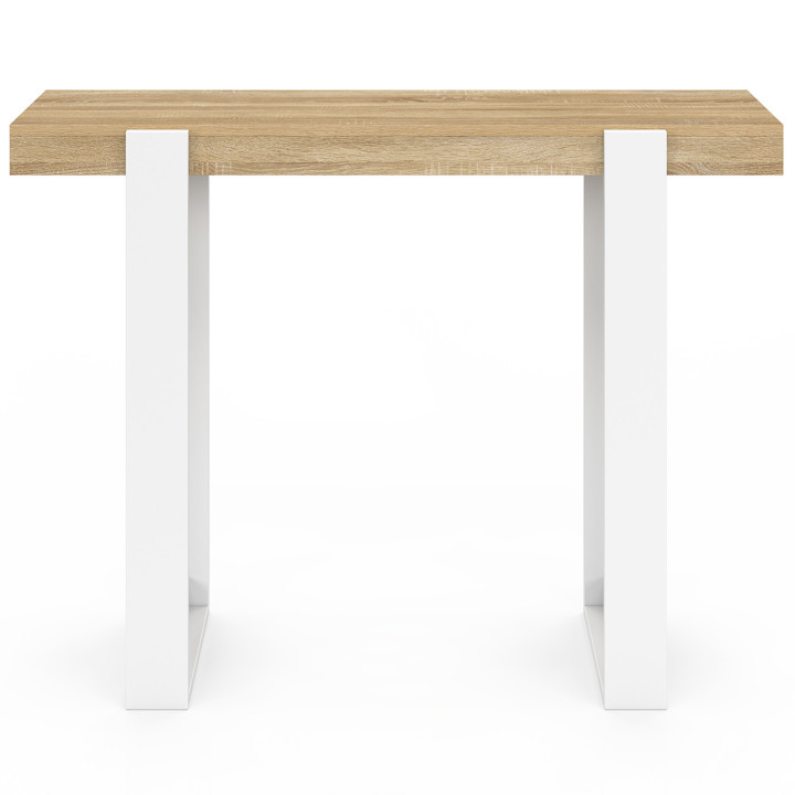 Mueble consola de estilo industrial en madera y blanco - PHOENIX | IdMarket