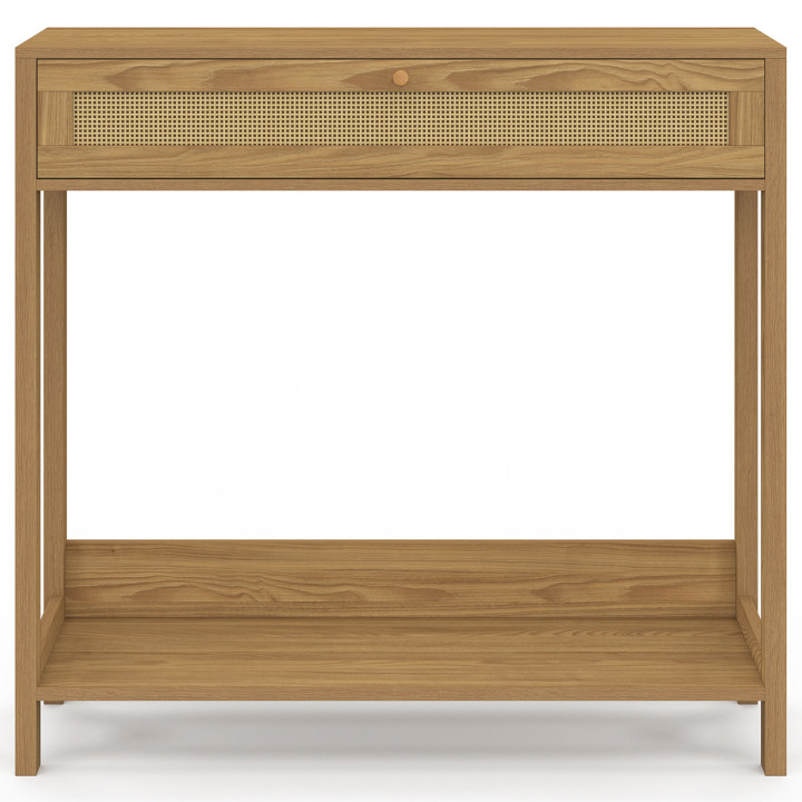 Console HANAE 1 tiroir effet naturel cannage Console HANAE 1 tiroir effet naturel cannage