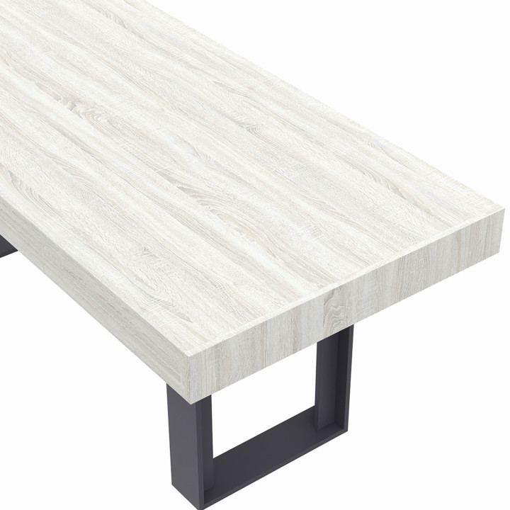 Mesa de comedor industrial madera gris 224 cm - PHOENIX | ID Market