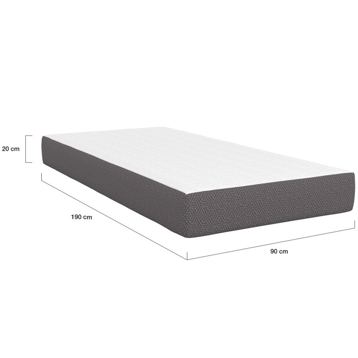 Colchón de espuma viscoelástica de 90x190 cm, 20 cm de grosor - STELLA | IdMarket