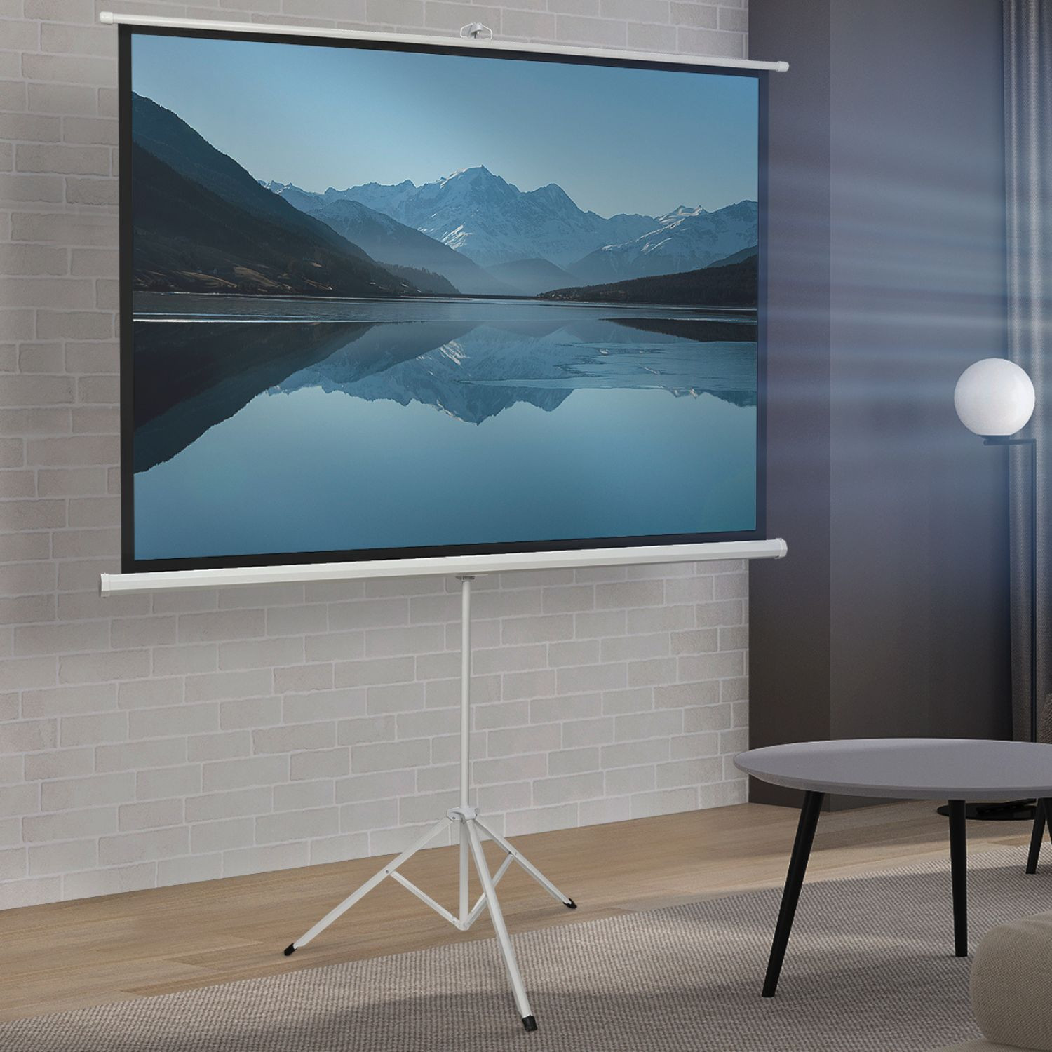 Ecran de projection 84 pouces avec support trépied hauteur réglable