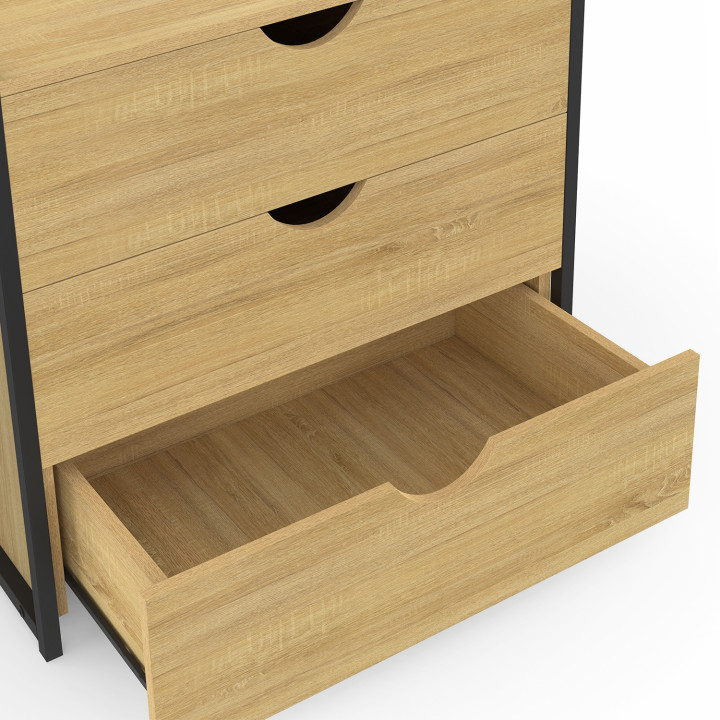 Armario 3 cajones L.60 cm diseño industrial - DETROIT | IdMarket