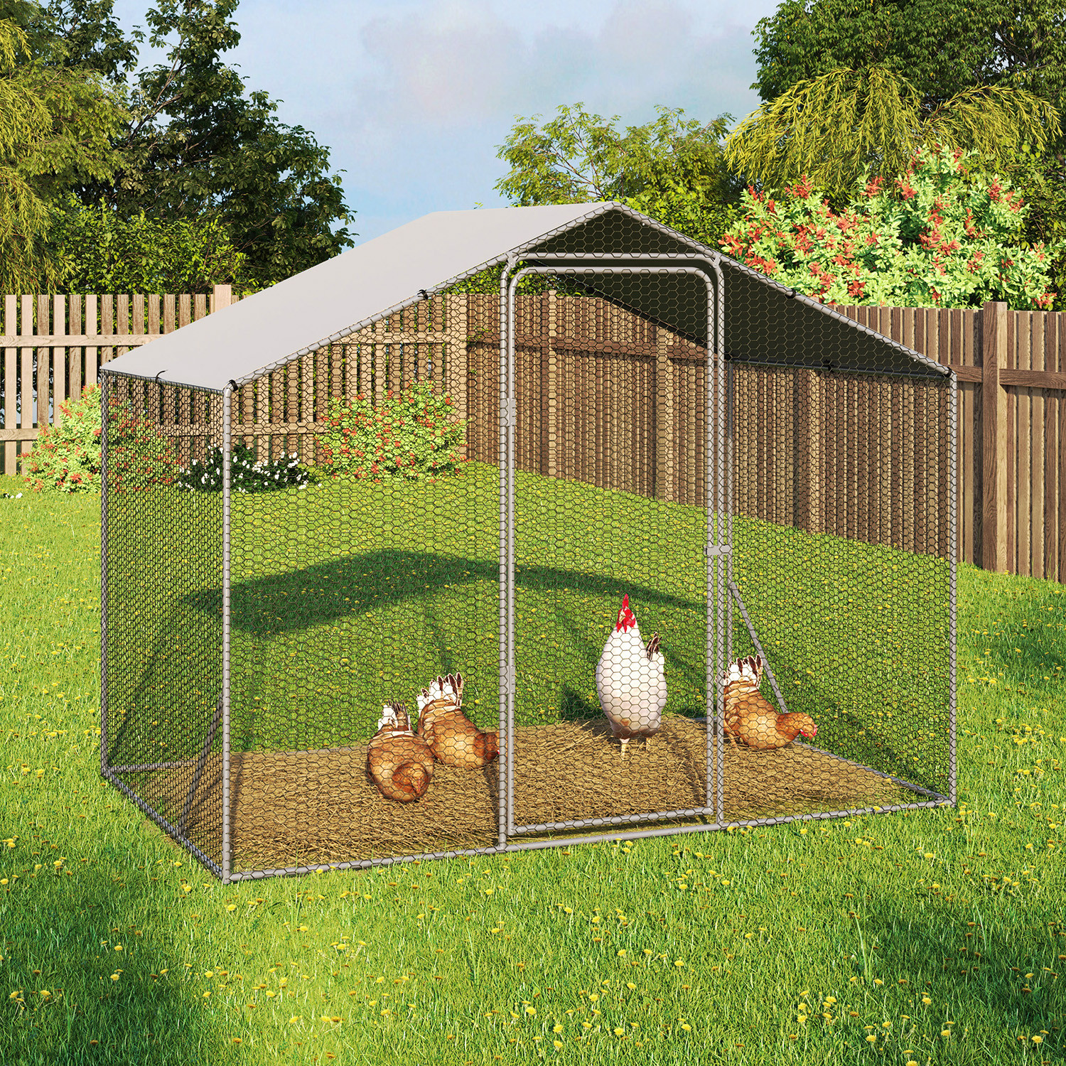 Parc à poules grillagé 3 m²