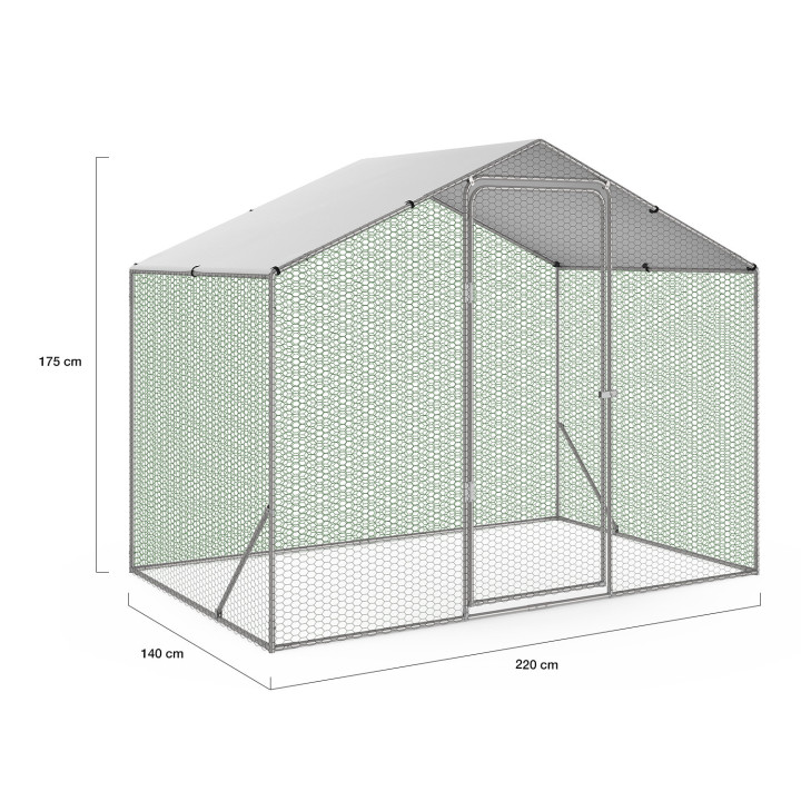 Gallinero barato de 3 m² ideal para gallinero | ID Market
