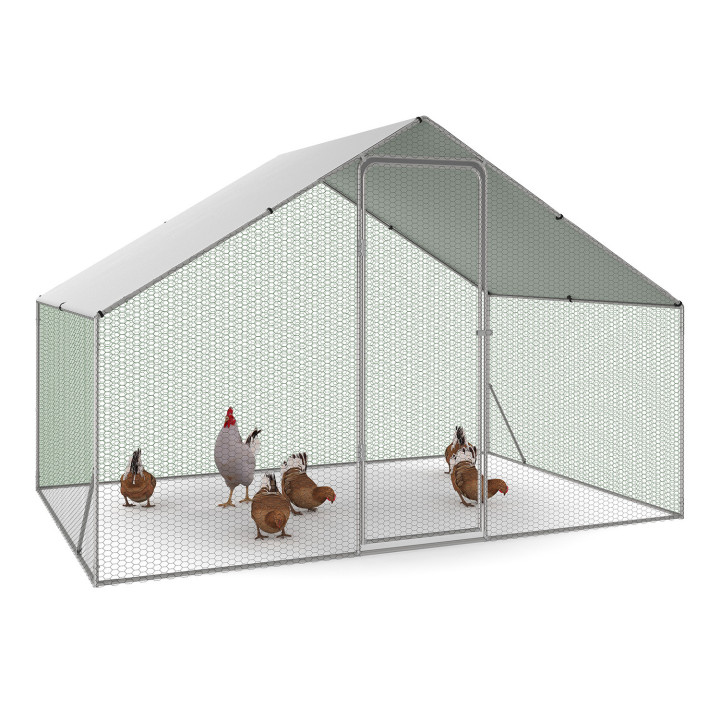 Corral para gallinas 6m2 corral de alambre de acero galvanizado | ID Market
