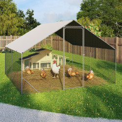 Gallinero 9 m² alambrada 3x3m acero galvanizado