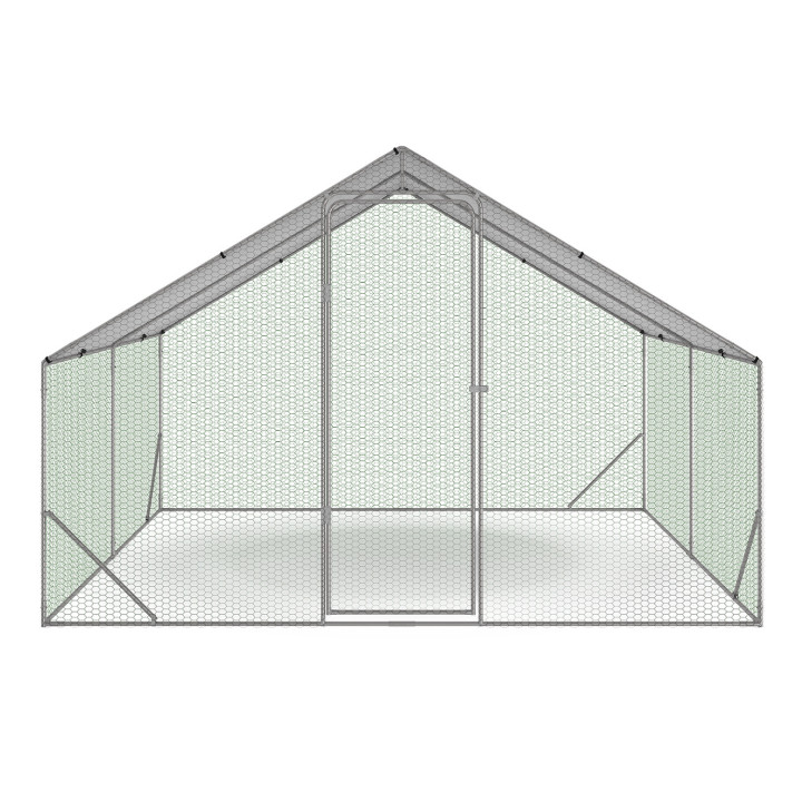 Gallinero 9 m² alambrada 3x3m acero galvanizado