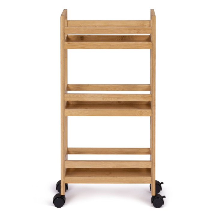 Aparador de bambú con ruedas, 3 niveles - BEA | IdMarket