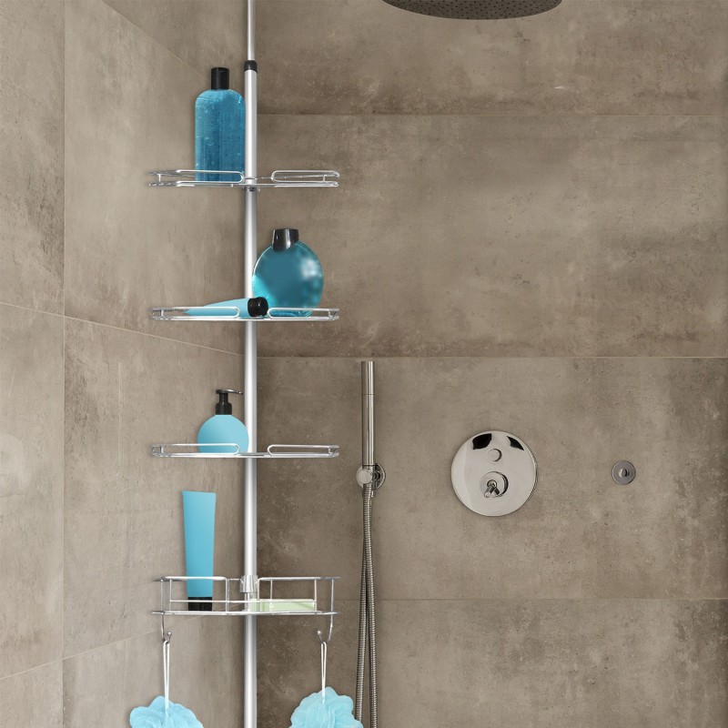 RIDDER RIDDER Etagere de douche telescopique avec 4 tablettes pas