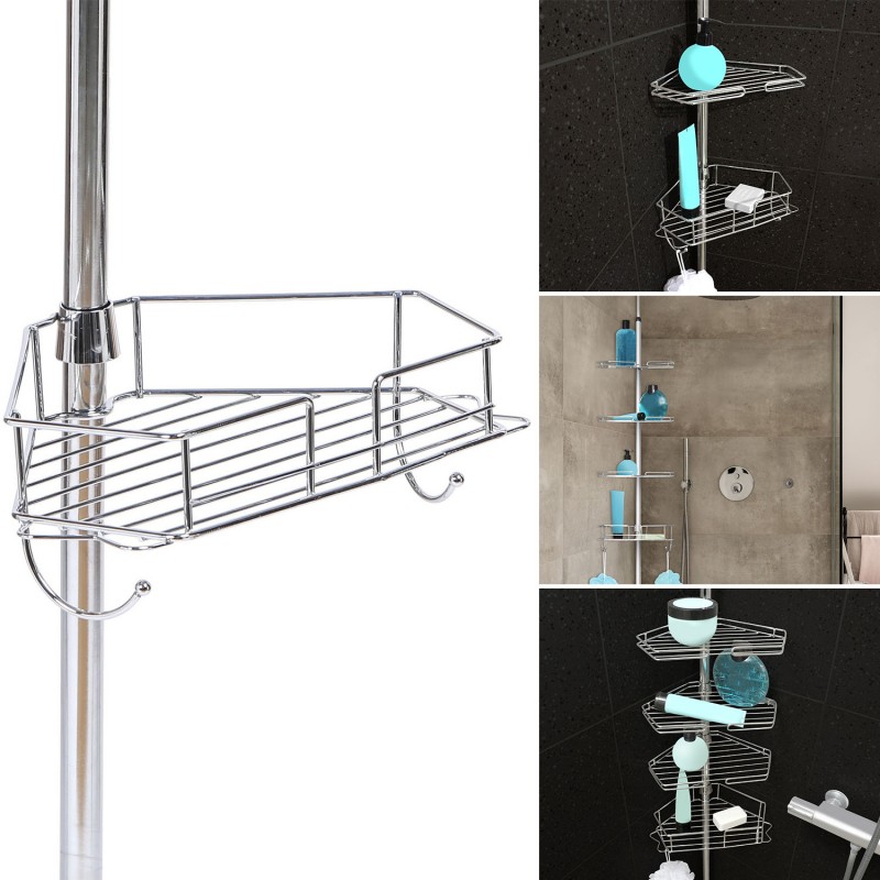 RIDDER RIDDER Etagere de douche telescopique avec 4 tablettes pas cher 