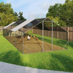 Recinto gallinero 30m ² parque de malla de alambre de acero galvanizado |IDMarket