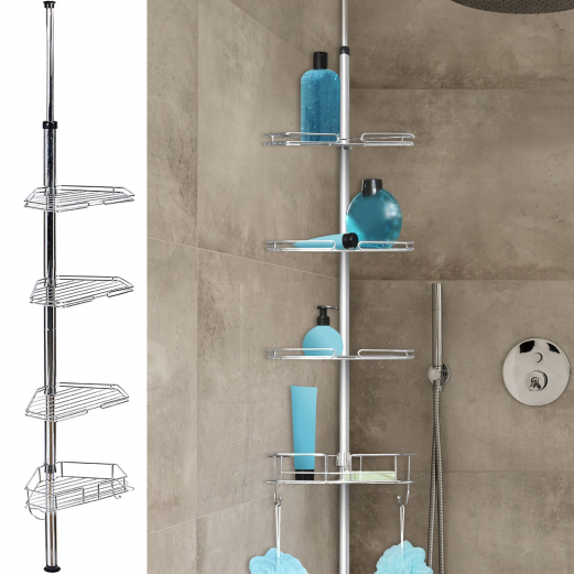 Barre de douche extensible d'acier inox