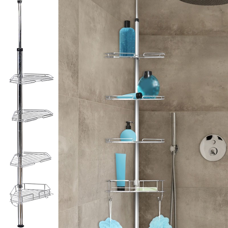 Robinet de salle de bain Rangement Rack de douche Porte-savon Organisation  de salle de bain Étagères de douche Accessoires de salle de bain