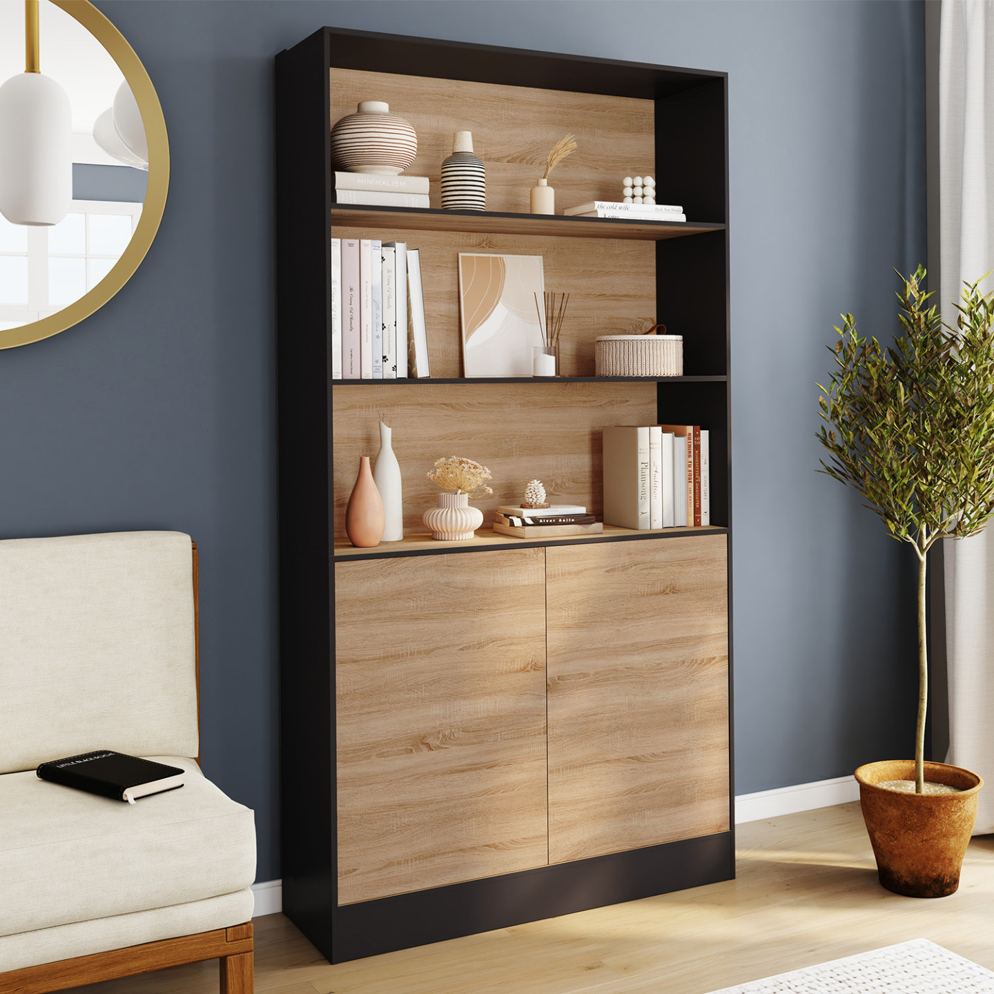 Armoire à compartiments Vakkie 8 compartiments ouverts armoire de rangement - bibliothèque – armoire - VDD World FR