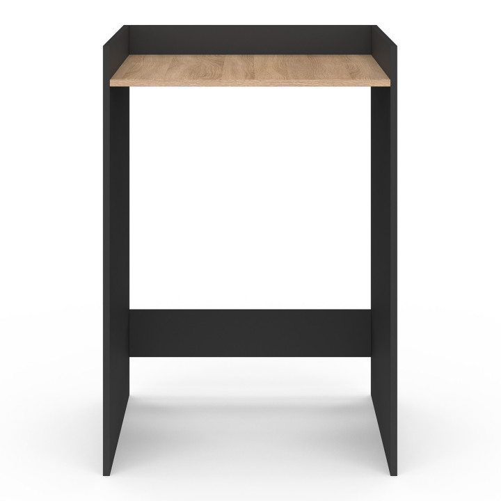 Meuble armoire pour machine à laver ou sèche linge WALLIS noir et hêtre