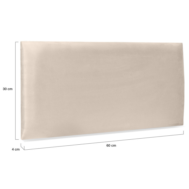 ¡Lote de 6 paneles de pared beige efecto ante para cabecero de 180 cm - YUMA | Zen Cart! IDMarket