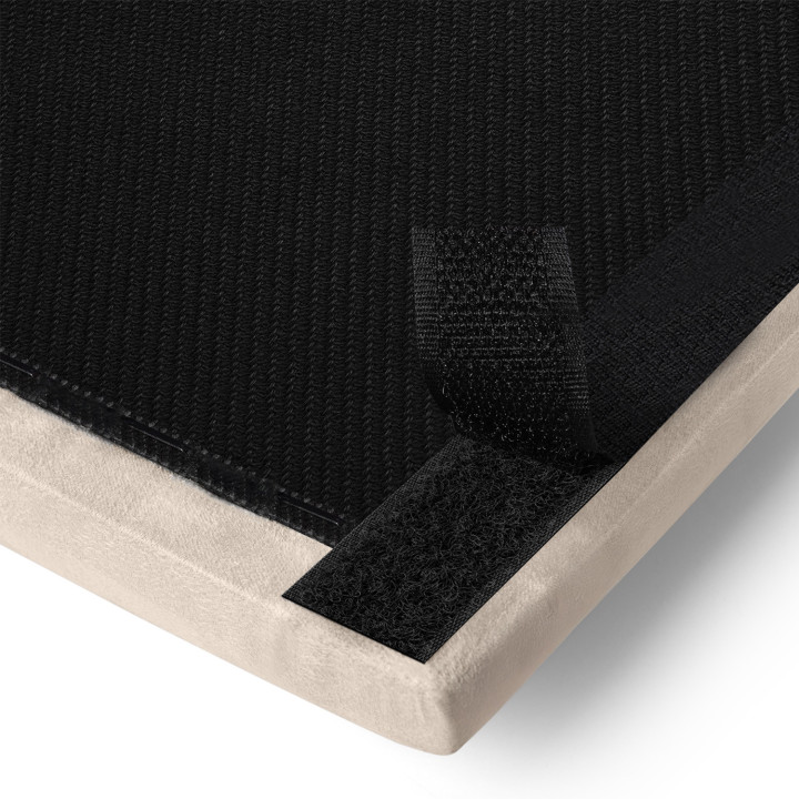 ¡Lote de 6 paneles de pared beige efecto ante para cabecero de 180 cm - YUMA | Zen Cart! IDMarket