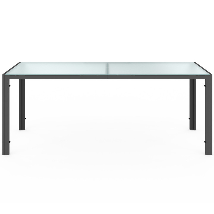 Tuinmeubelset, tafel en stoelen, 8-zits, antracietgrijs - MADRID | ID Market