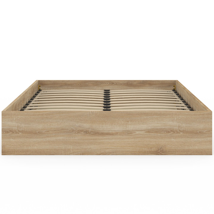 Doppelkastenbett SANDSIDE mit Lattenrost 140 x 190 cm Buche