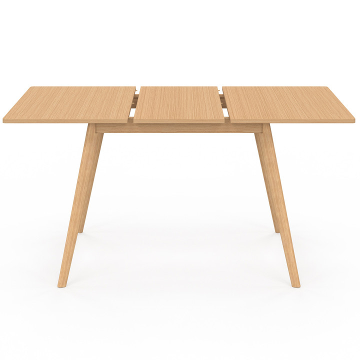 Mesa de comedor rectangular extensible 4-8 personas efecto madera - NOOR | ID Market