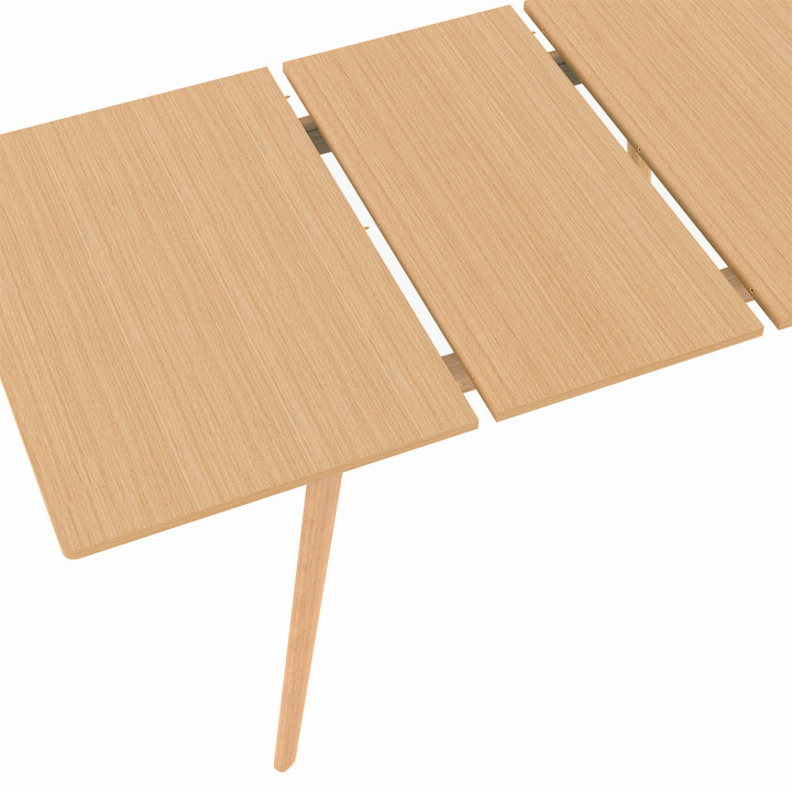 Mesa de comedor rectangular extensible 4-8 personas efecto madera - NOOR | ID Market