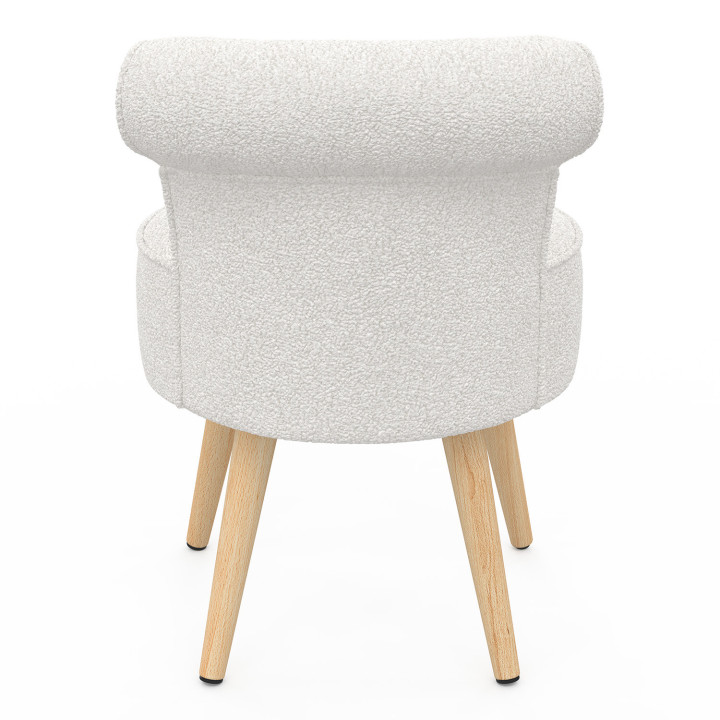 CRAPAUD fauteuil in witte badstof
