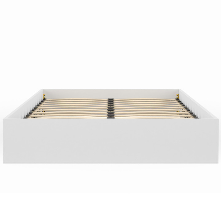 Tweepersoonsbed met boxspring 160 x 200 cm wit - SANDSIDE | IdMarket