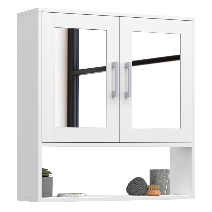 Meuble de rangement suspendu avec miroir pour salle de bain - WALDO | ID Market