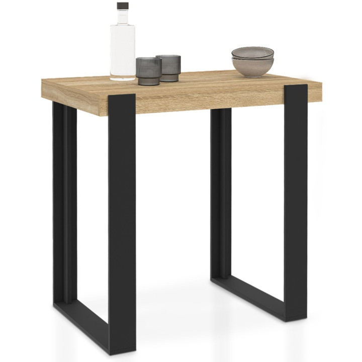 Schwarzer Stehtisch aus Holz für die Küche, 90 cm – PHOENIX