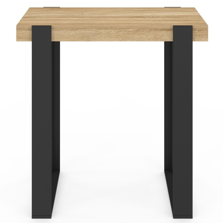 Table haute de bar PHOENIX bois et noir 90 cm
