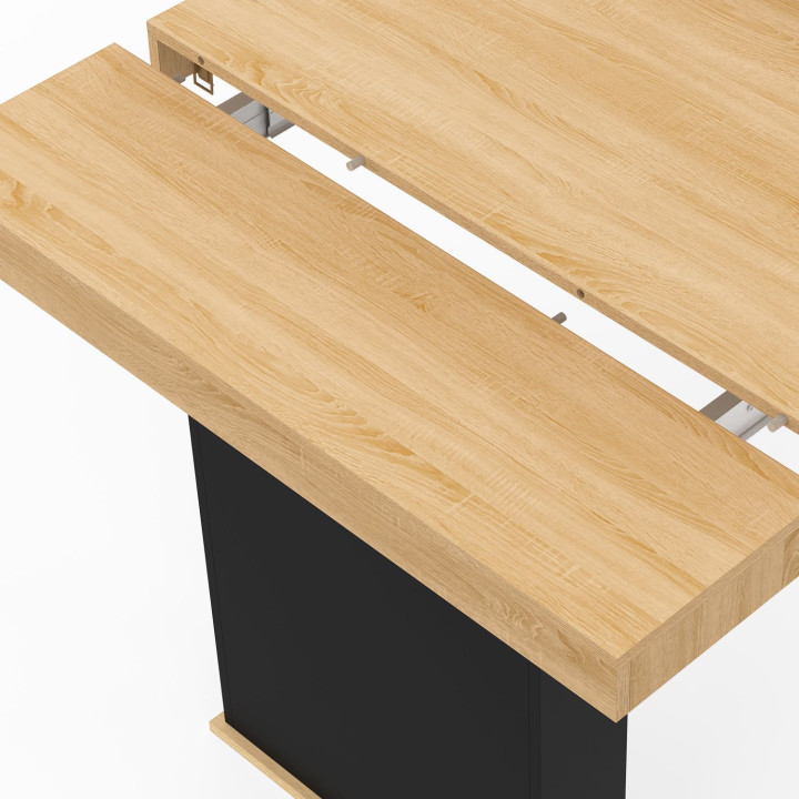EDEN 14 persoons uitschuifbare consoletafel 300 cm hout en zwart