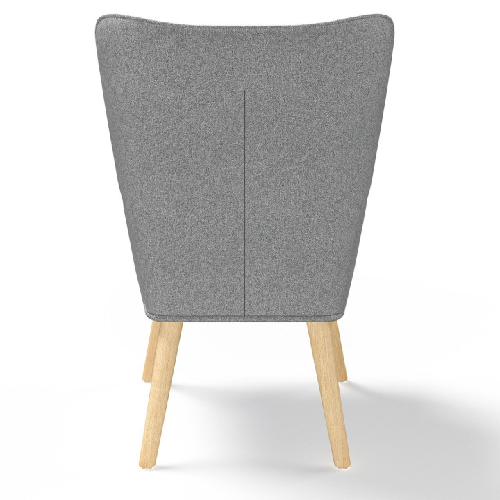 Fauteuil scandinave IVAR en tissu gris clair