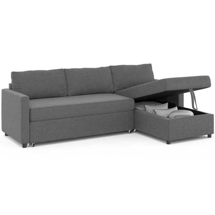 Schlafsofa Meridian aus Stoff in Anthrazitgrau - NOAH | ID Market
