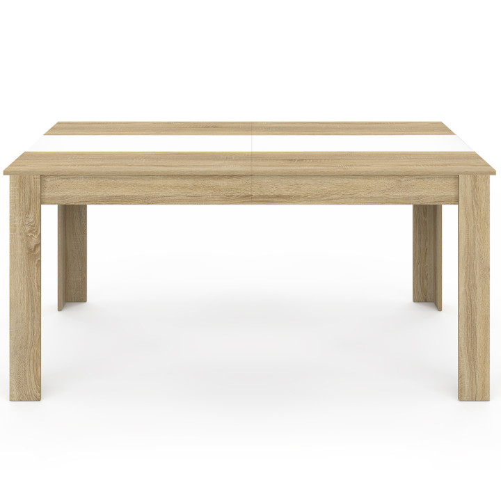 Günstiger Esstisch 160 cm Buche-Nachbildung und weiß - GEORGIA | ID Market