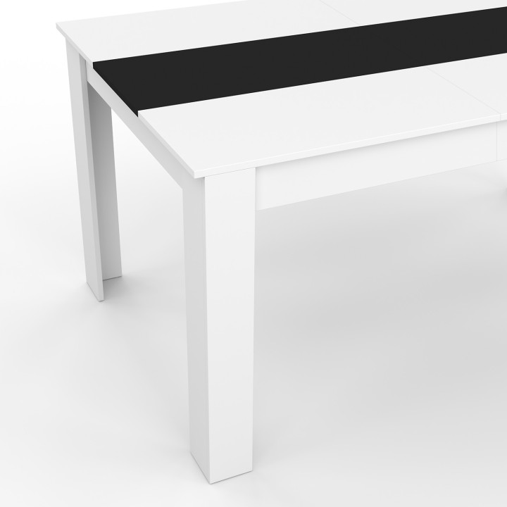 Eettafel 8 personen wit en zwart - GEORGIA | ID Market