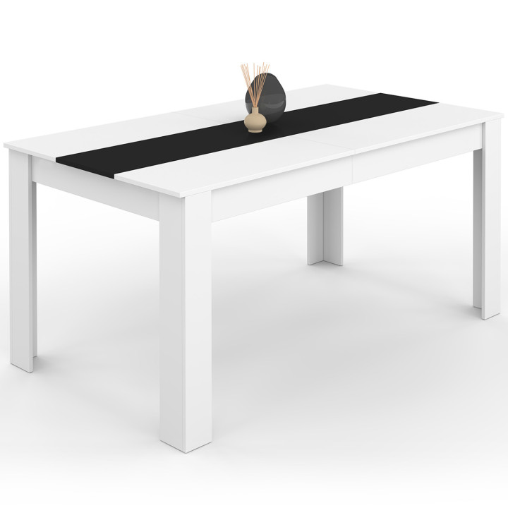 Mesa de comedor blanca y negra para 8 - GEORGIA | ID Market