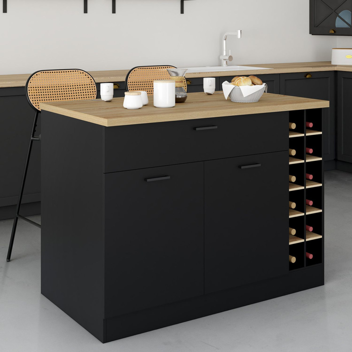 Plan De Travail Ilot Central 200x100