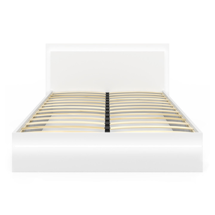 Tweepersoonsbed CHARLIE 140 x 190 cm met lattenbodem en geïntegreerde witte LED's