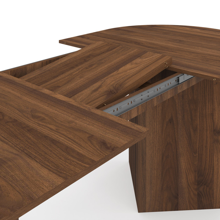 Table  à manger extensible ovale MARTHE 6 -10 personnes noyer 160-200 cm