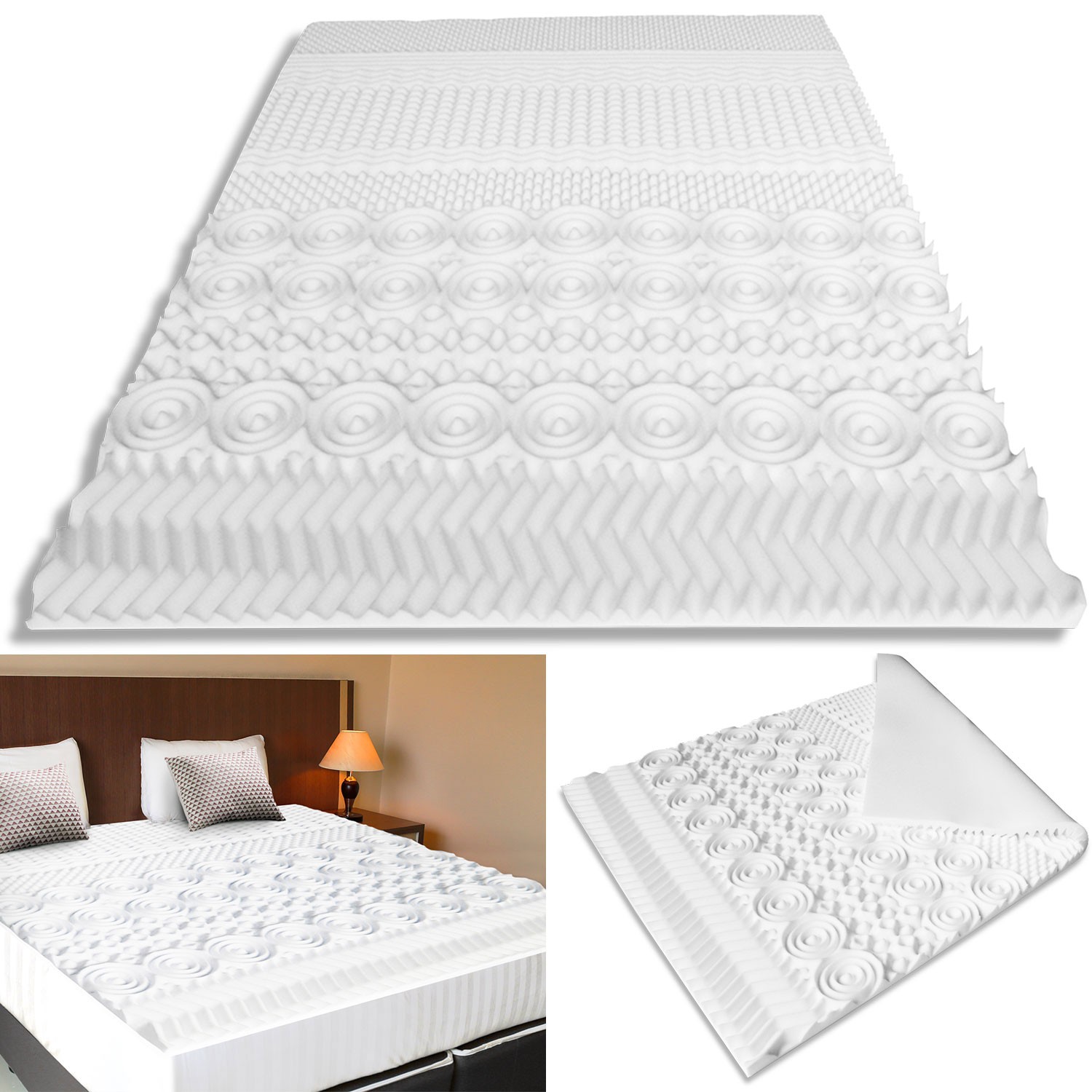 Surmatelas 140x190 cm - Épaisseur 5 cm - Luxe Sur-matelas Mémoire