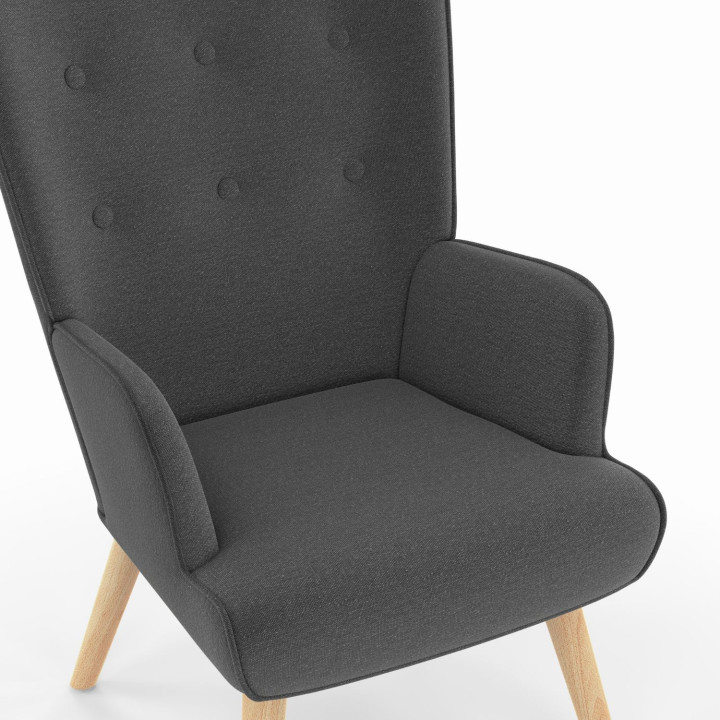 Goedkope grijze Scandinavische fauteuil | ID Market