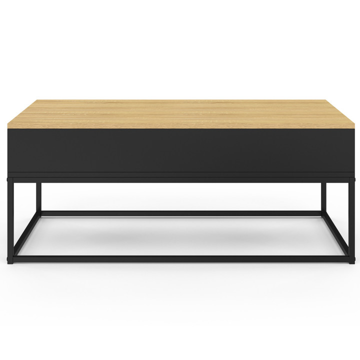 Table basse plateau relevable rectangulaire BOSTON 100 cm design industriel