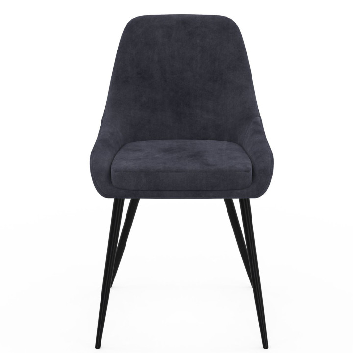 Set van 4 THALYA crèmekleurige, lichtgrijze, donkergrijze en roze fluwelen mixstoelen met armleuningen