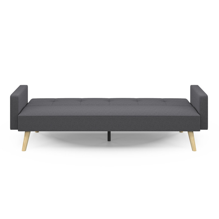 Skandinavisches 3-Sitzer-Sofa, gerade, umwandelbar, grau LARS | ID Market