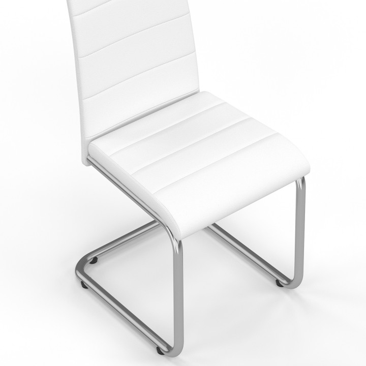 Lot de 4 chaises MIA blanches pour salle à manger