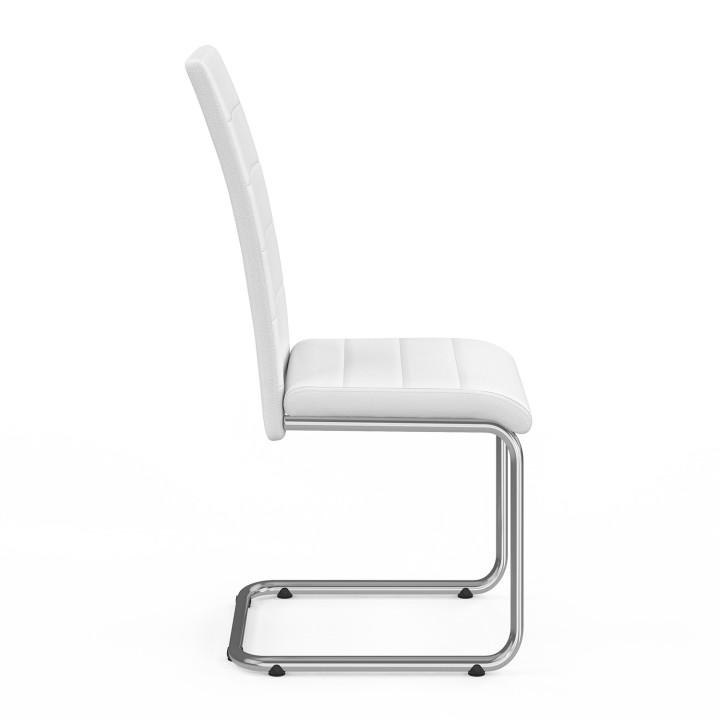 Set 4 goedkope, witte stoelen voor de eetkamer - MIA | ID Market