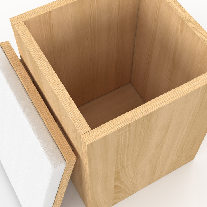 Tavolino rettangolare alzabile EDEN in legno e bianco con poggiapiedi