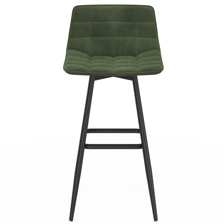 copie de 4er-Set Barhocker MADY aus dunkelgrauem Samt